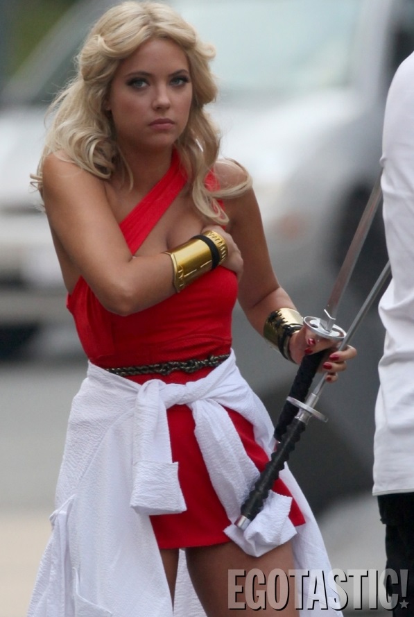 Ashley-Benson-in-a-Short-Red-Dress-on-the-Set-of-Pixels-07-675x900.jpg