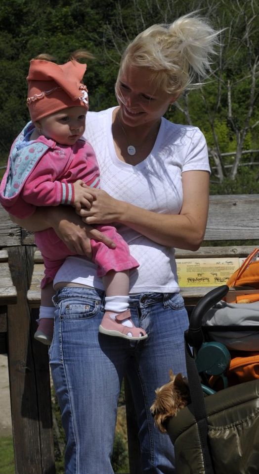 Jane (her daughter) and Eileen (her little dog)..jpg