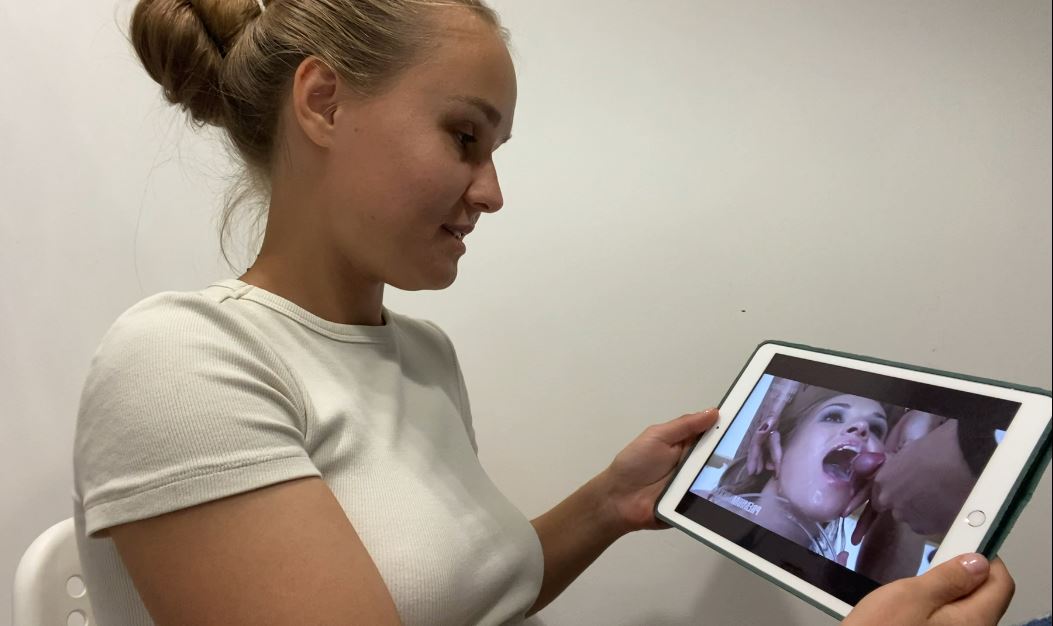 Angela - watching PB cumpialtion.JPG